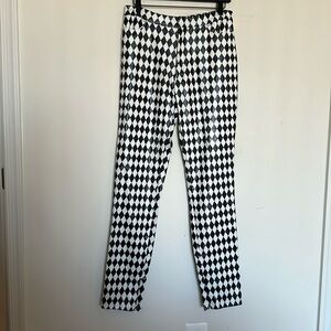 Diamond Faux Leather Pants